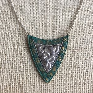 Silpada Patina Shield Necklace
